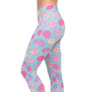 High Wasted Donut Printed Leggings